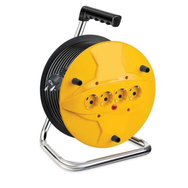 Prelungitor pe tambur 20mx3mmx1.5mm, 4 prize
